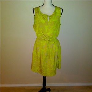Charming Charlie lime green peplum dress